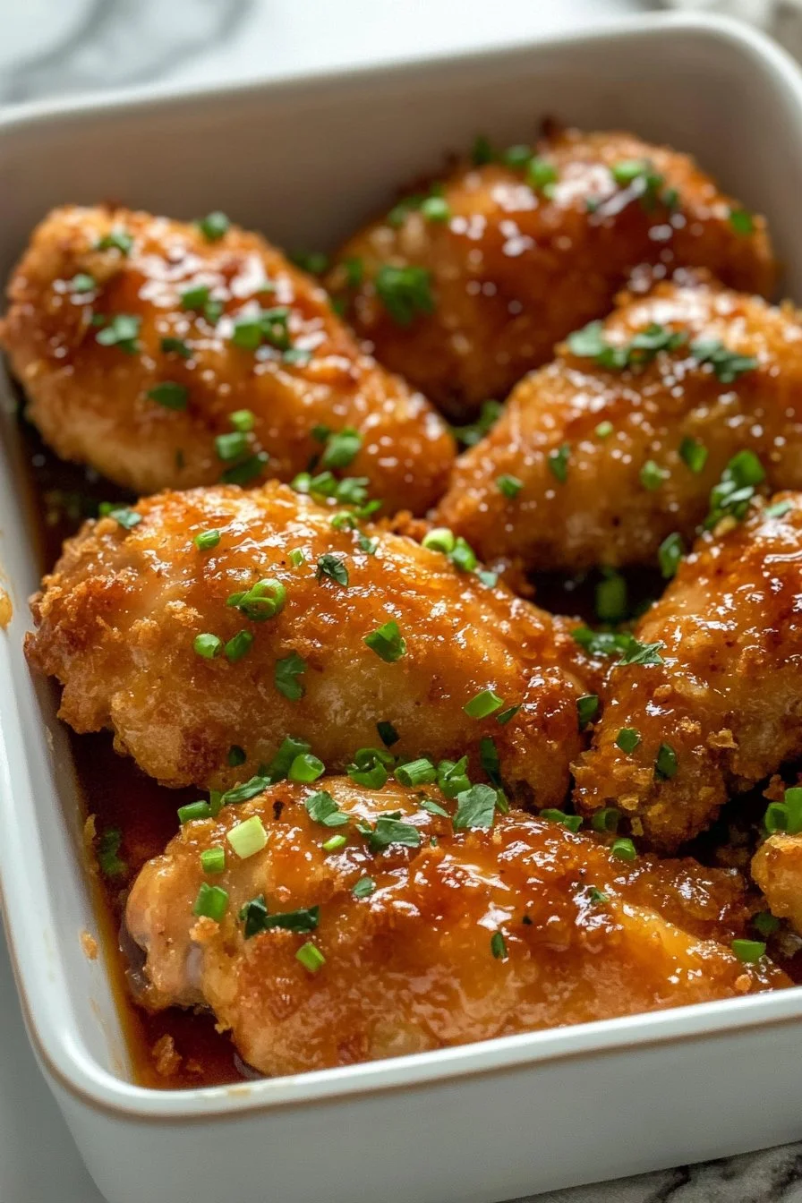 Baked Crunchy Hot Honey Chicken