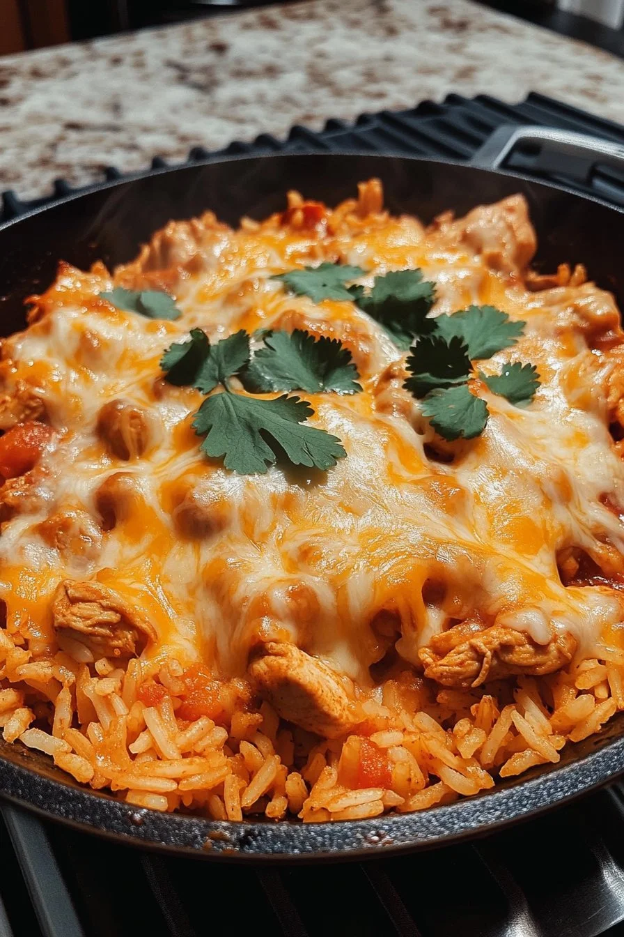 Cheesy Mexican Chicken and Rice