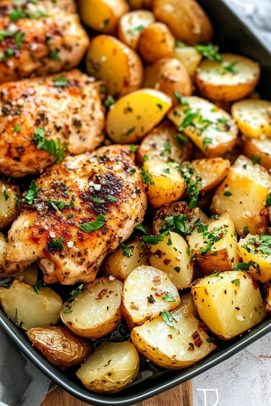 Garlic Parmesan Chicken & Potatoes