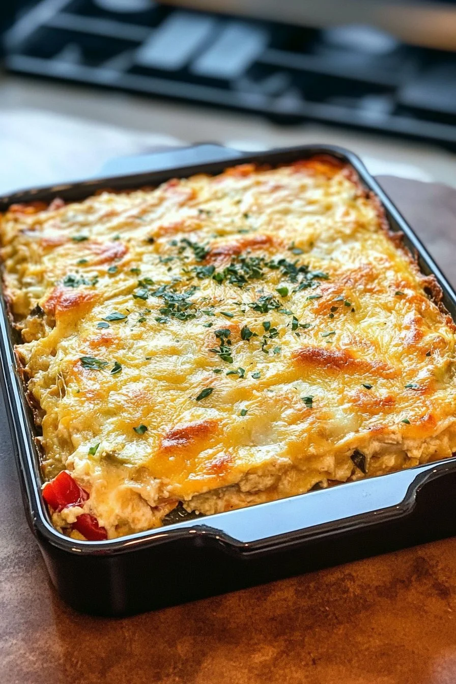 Baked Hatch Chile Relleno Casserole