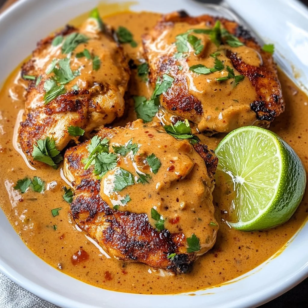 Delicious Cajun Chicken dish garnished with herbs and spices.