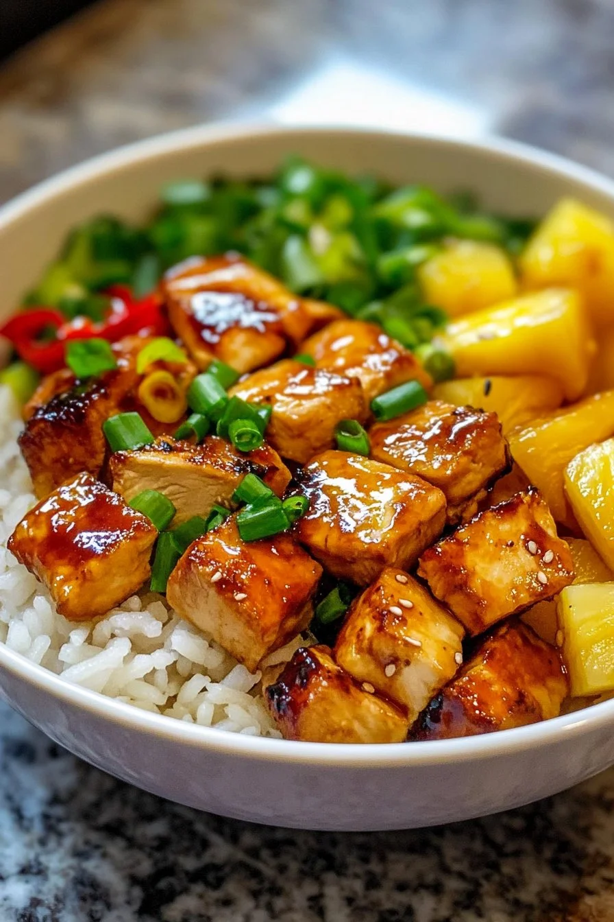 Chicken Teriyaki Pineapple Bowl