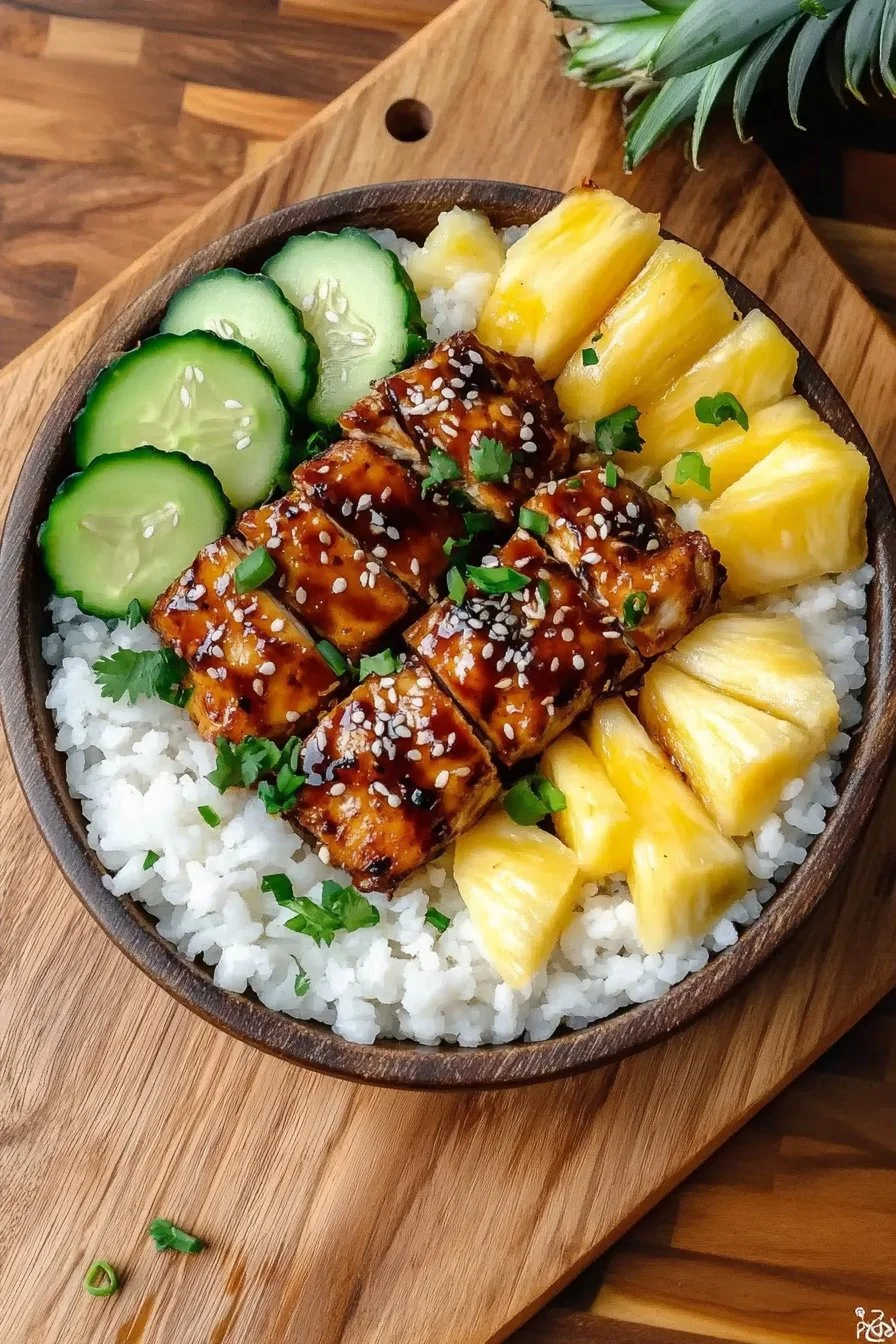 Chicken Teriyaki Pineapple Bowls