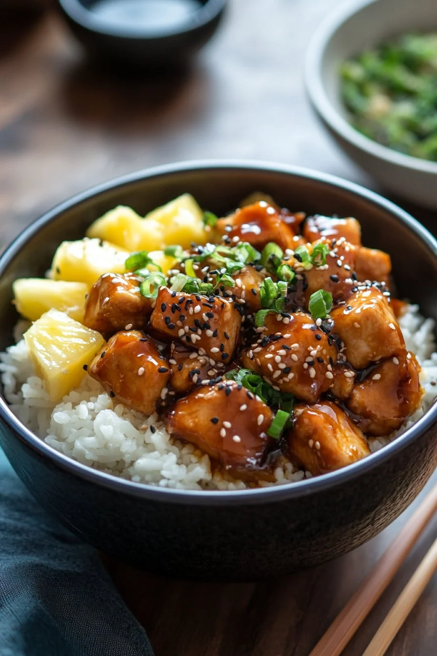 Chicken Teriyaki Pineapple Bowls
