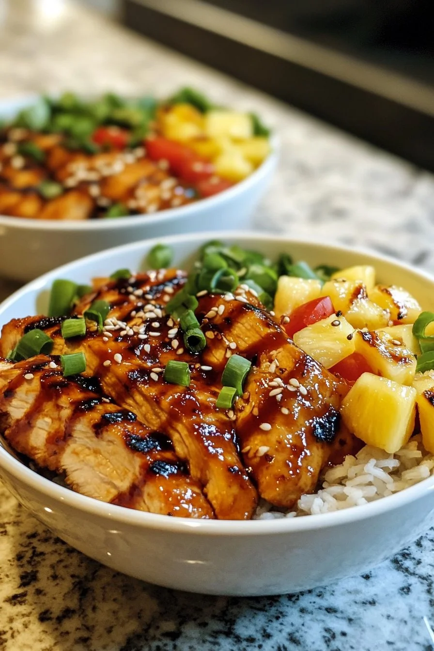 Chicken Teriyaki Pineapple Bowls