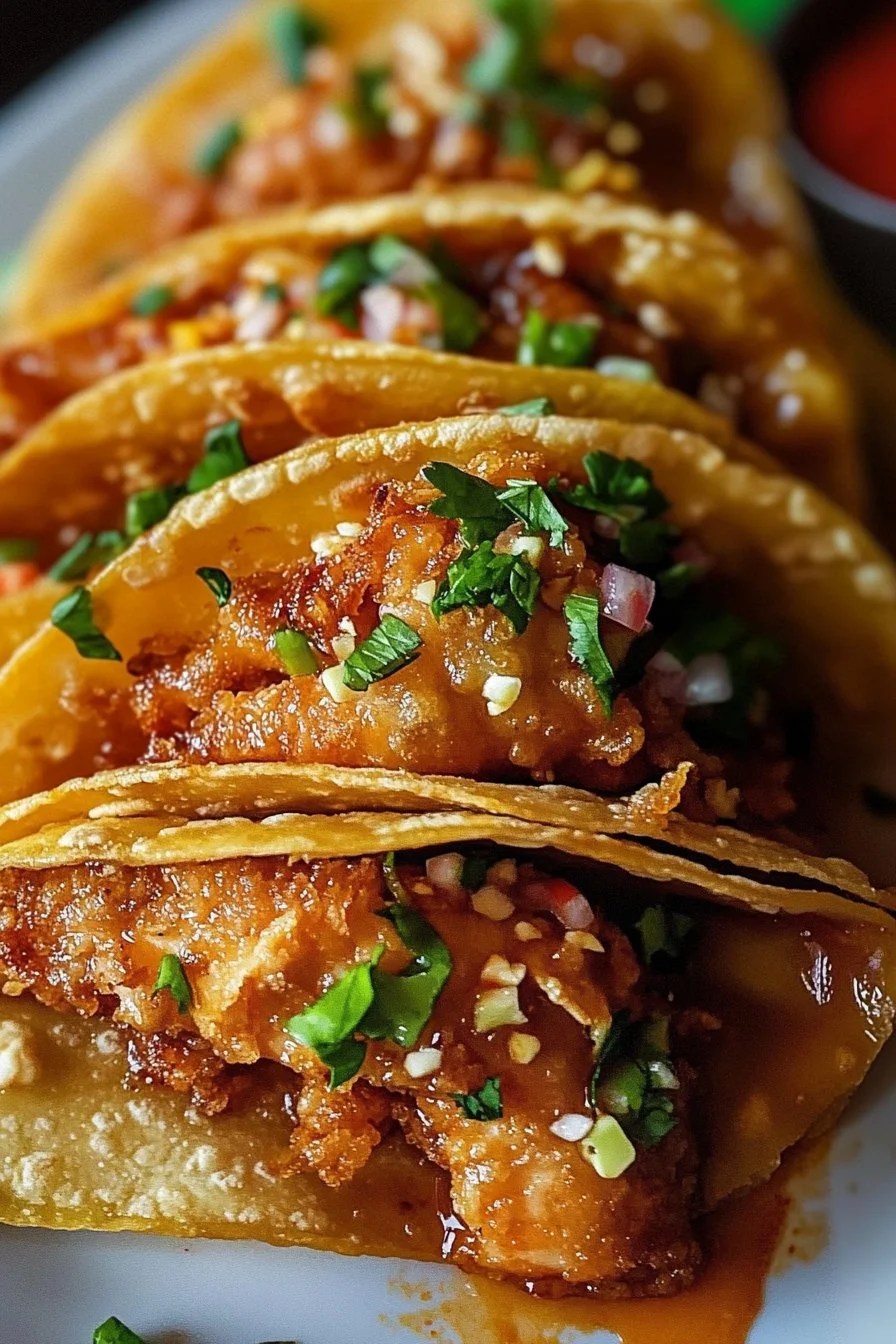 Crispy Chicken Wonton Tacos