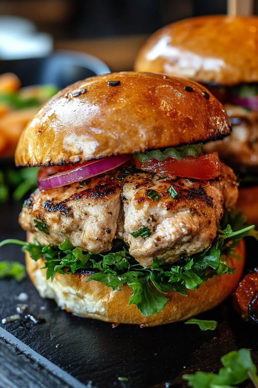 Greek Chicken Burgers