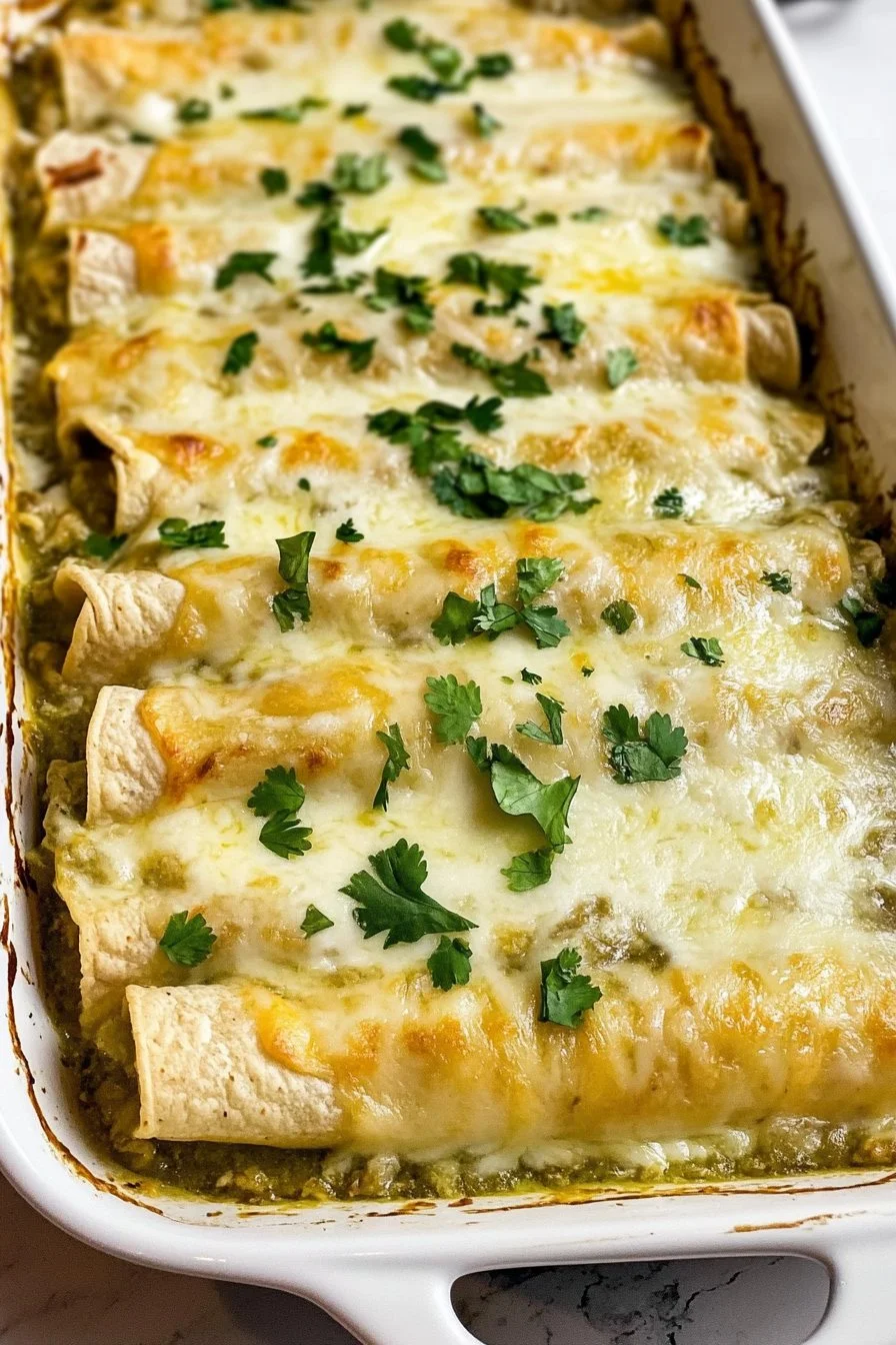 Green Chile Chicken Enchiladas