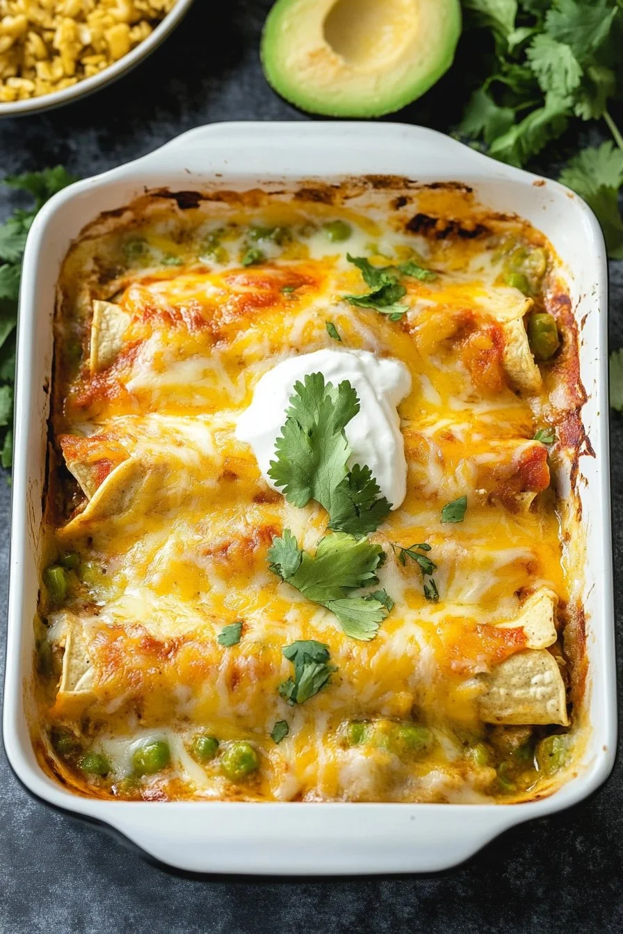 Green Chile Chicken Enchiladas
