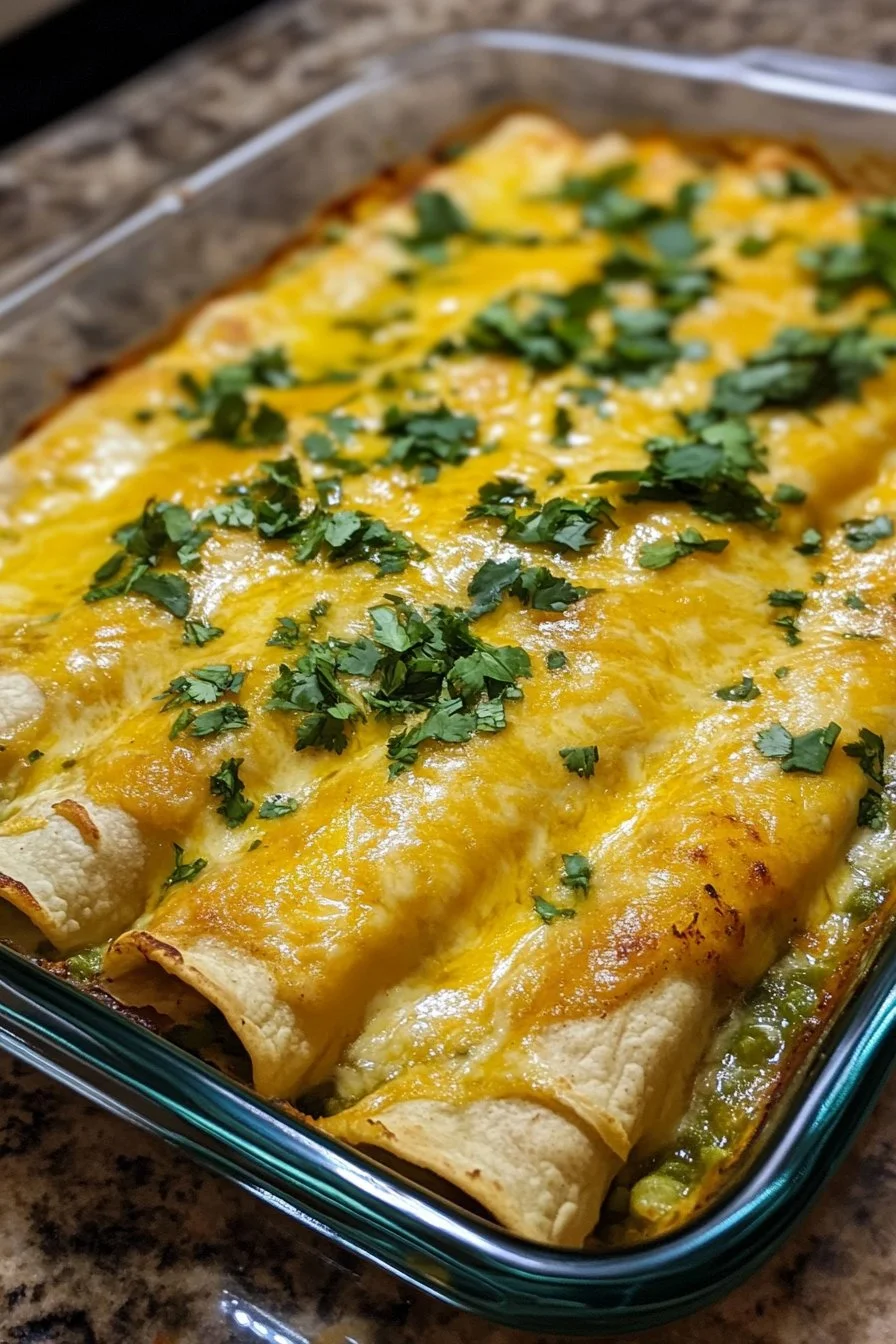 Green Chili Chicken Enchiladas