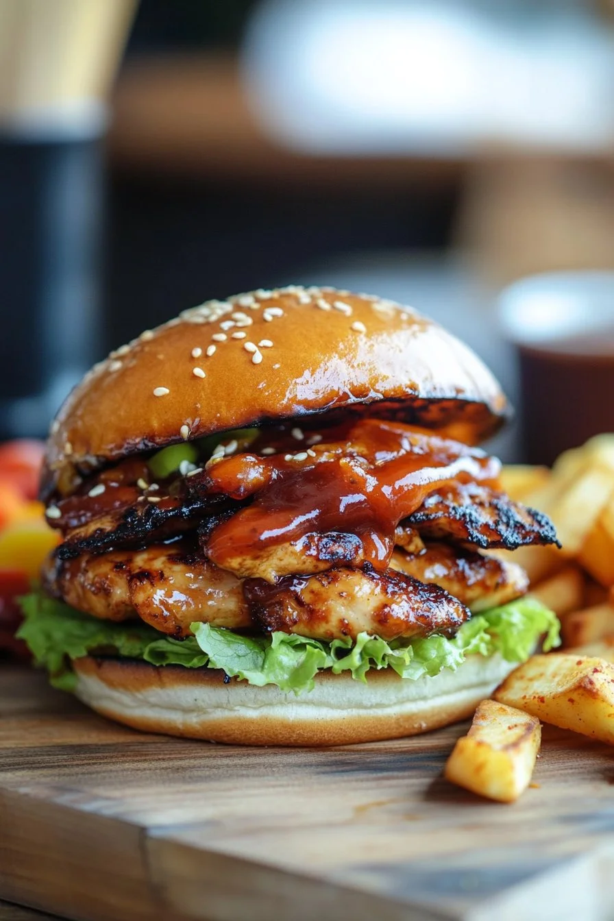 Grilled Korean BBQ Chicken Sandwich