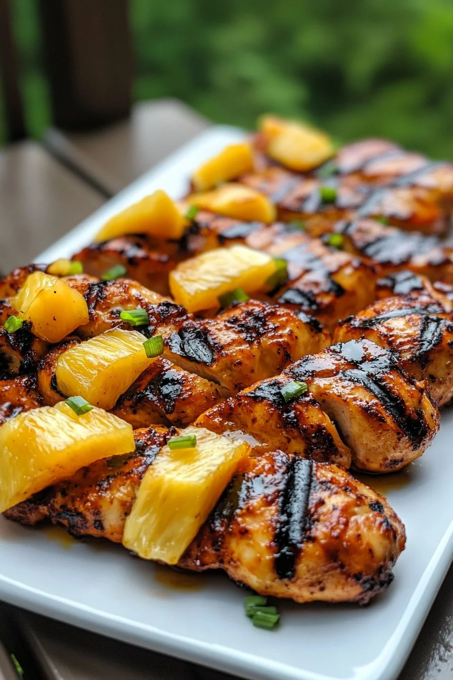 Grilled Mango Pineapple Chicken