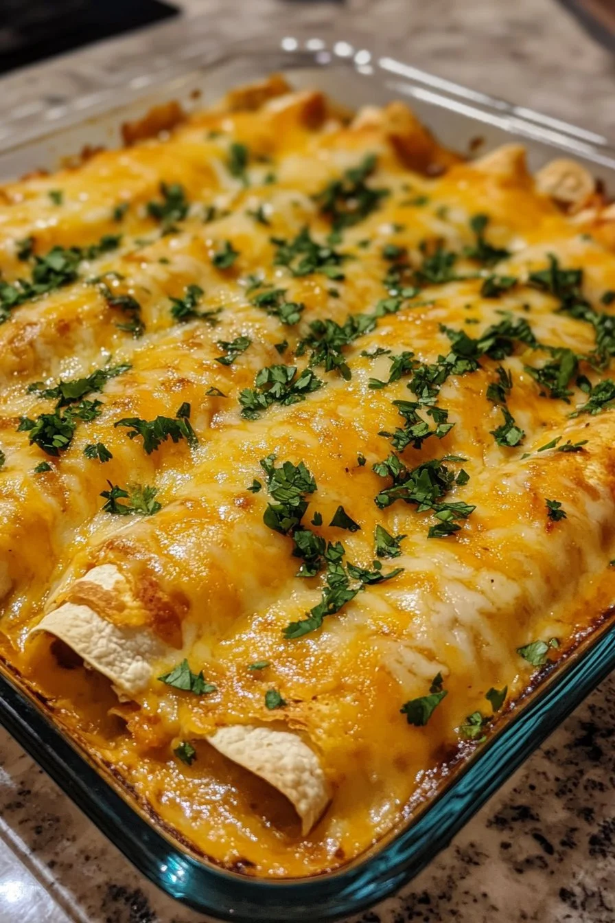 Jalapeño Popper Cheesy Chicken Enchiladas