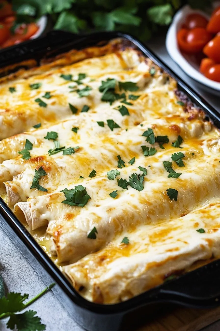 Low Carb Keto White Chicken Enchiladas