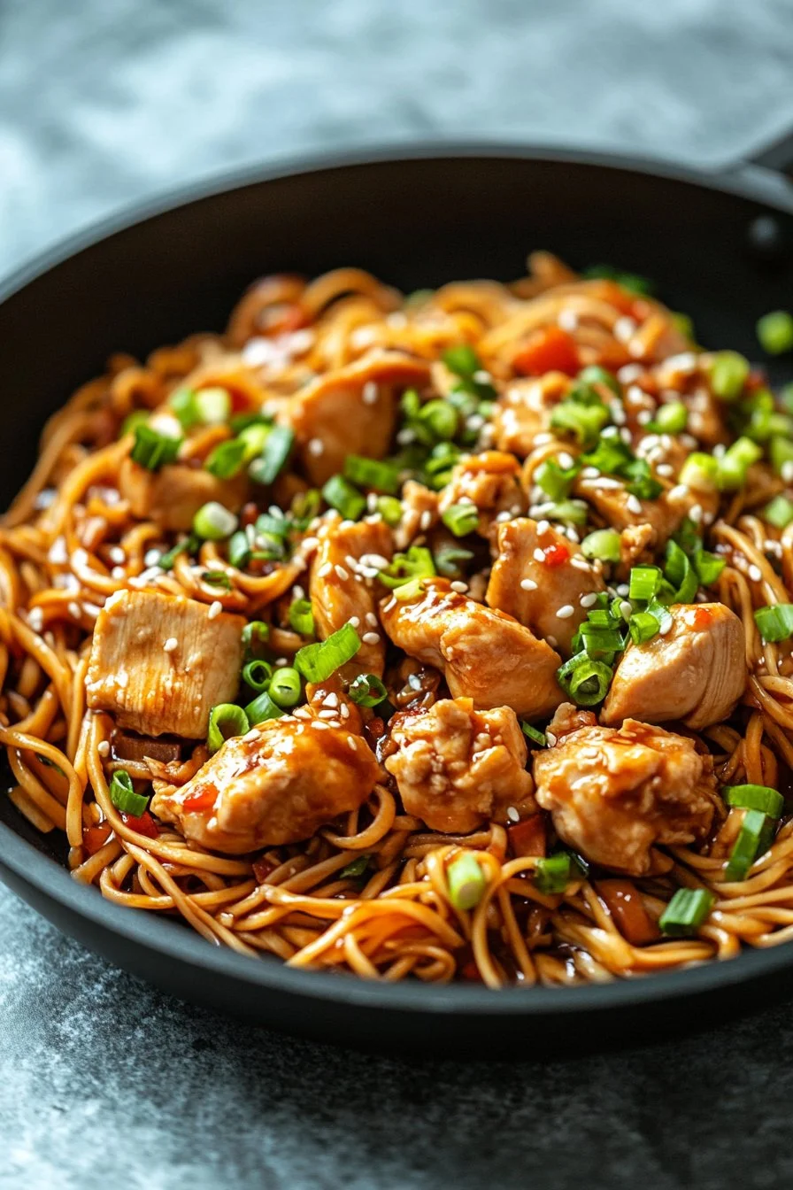 One Pan Teriyaki Chicken and Noodles