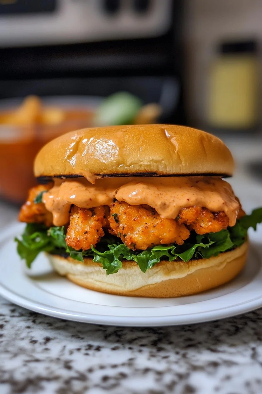 Spicy Chicken Sandwich with Creamy Homemade Sauce