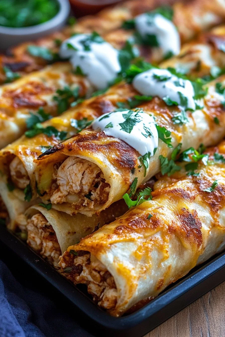 Spicy Hatch Chili Chicken Taquito Rolls