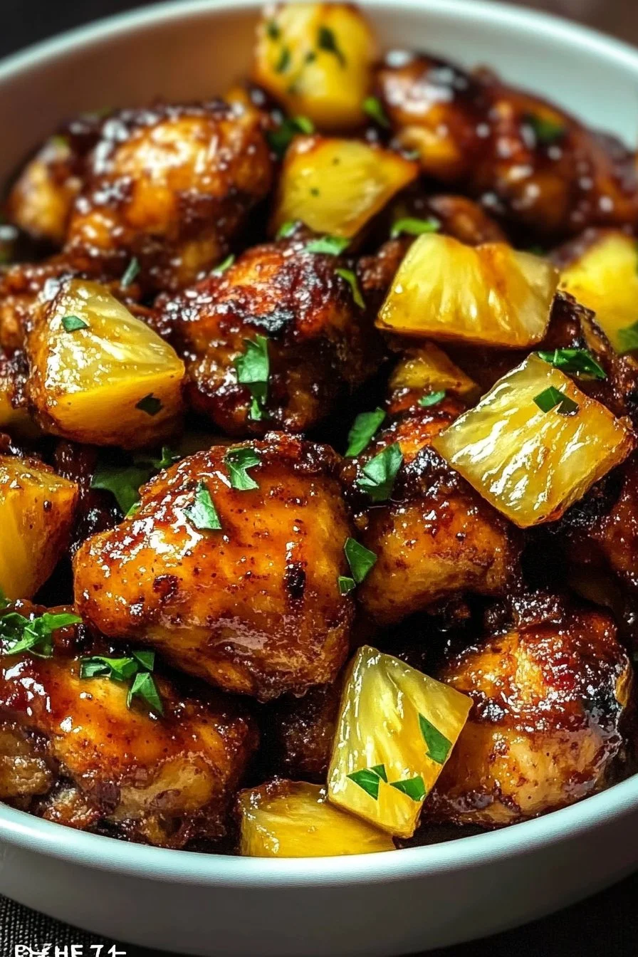 Spicy Pineapple Brown Sugar Chicken
