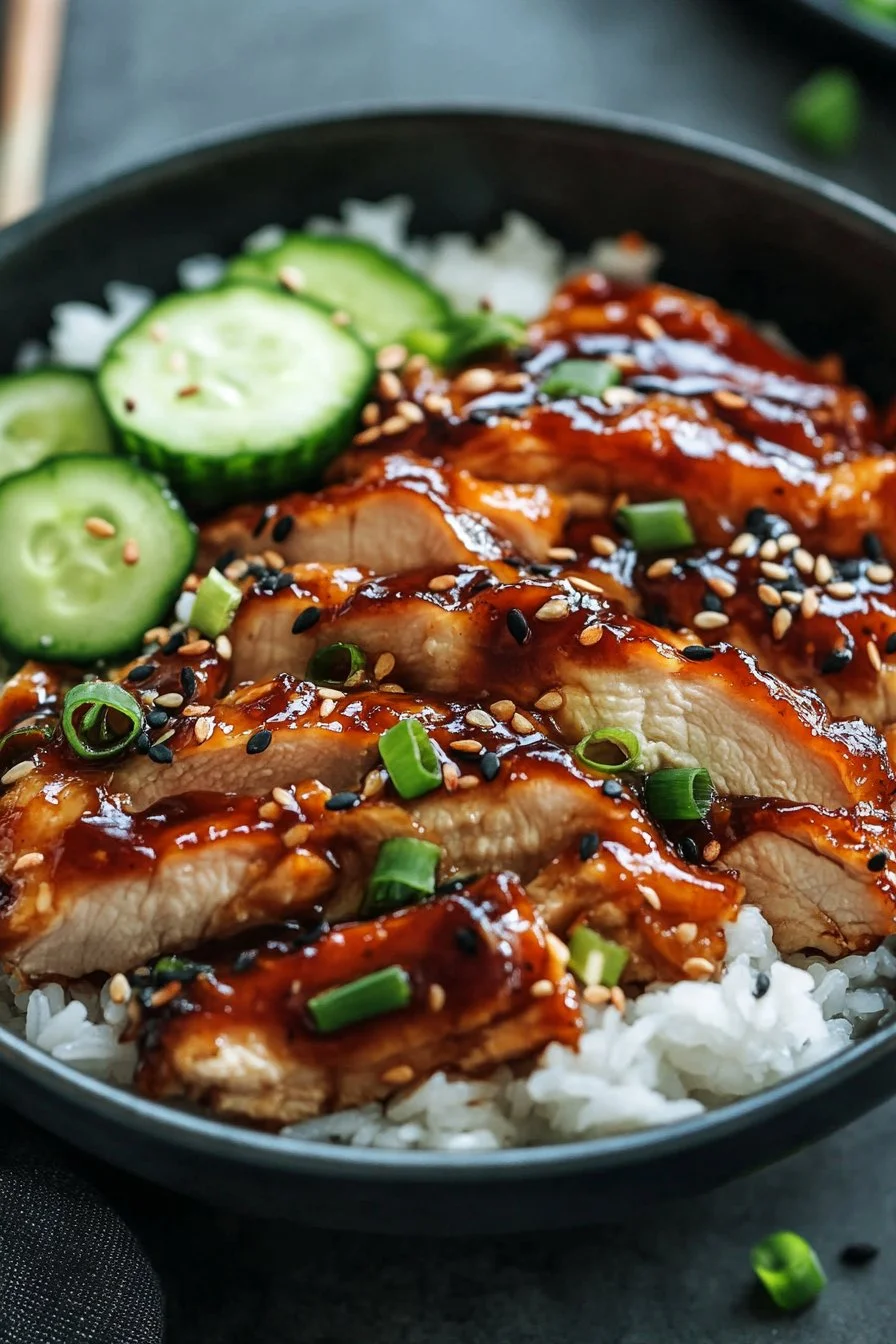 Sticky Chicken Rice Bowls