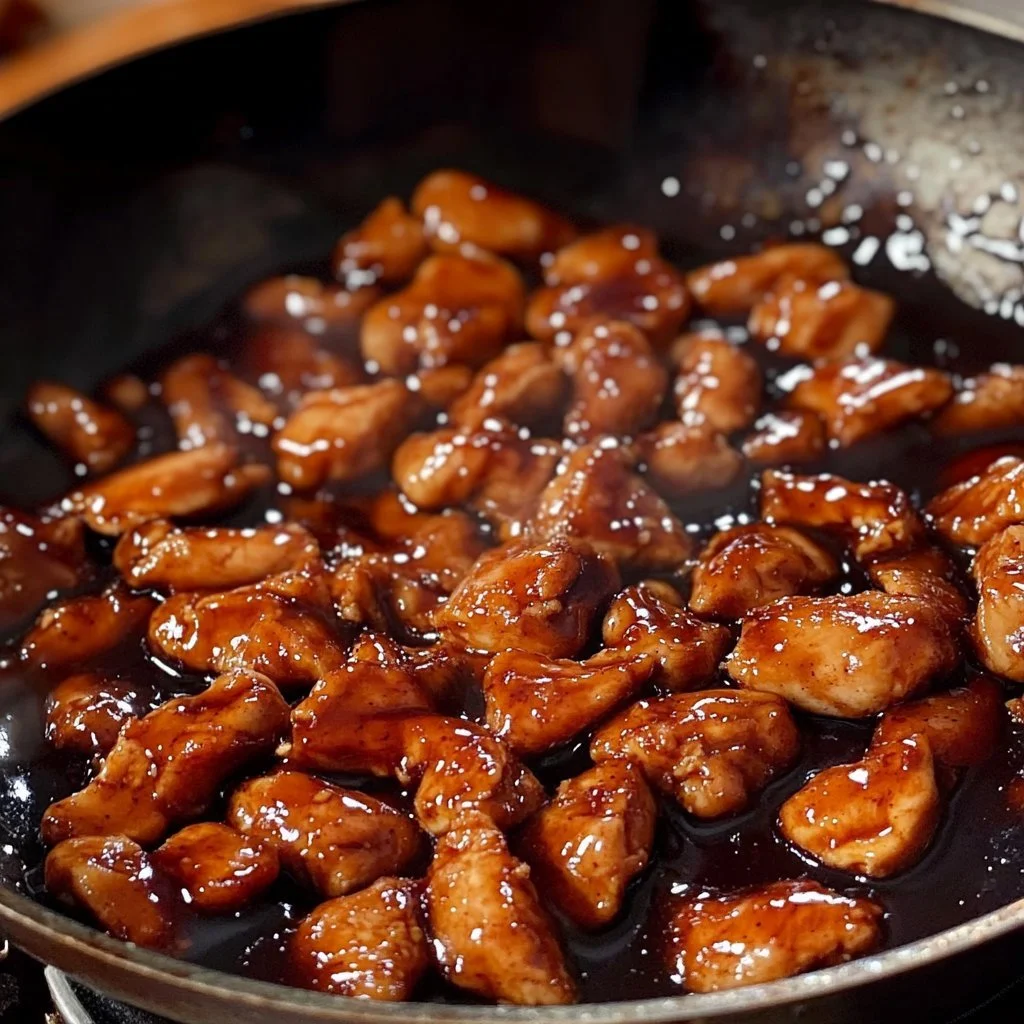 Delicious teriyaki chicken glazed with savory sauce and served with vegetables