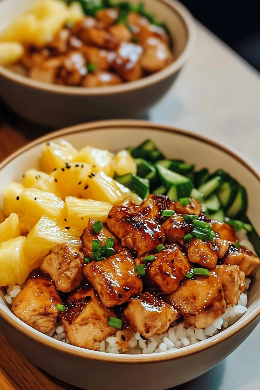 Teriyaki Chicken and Pineapple Bowls