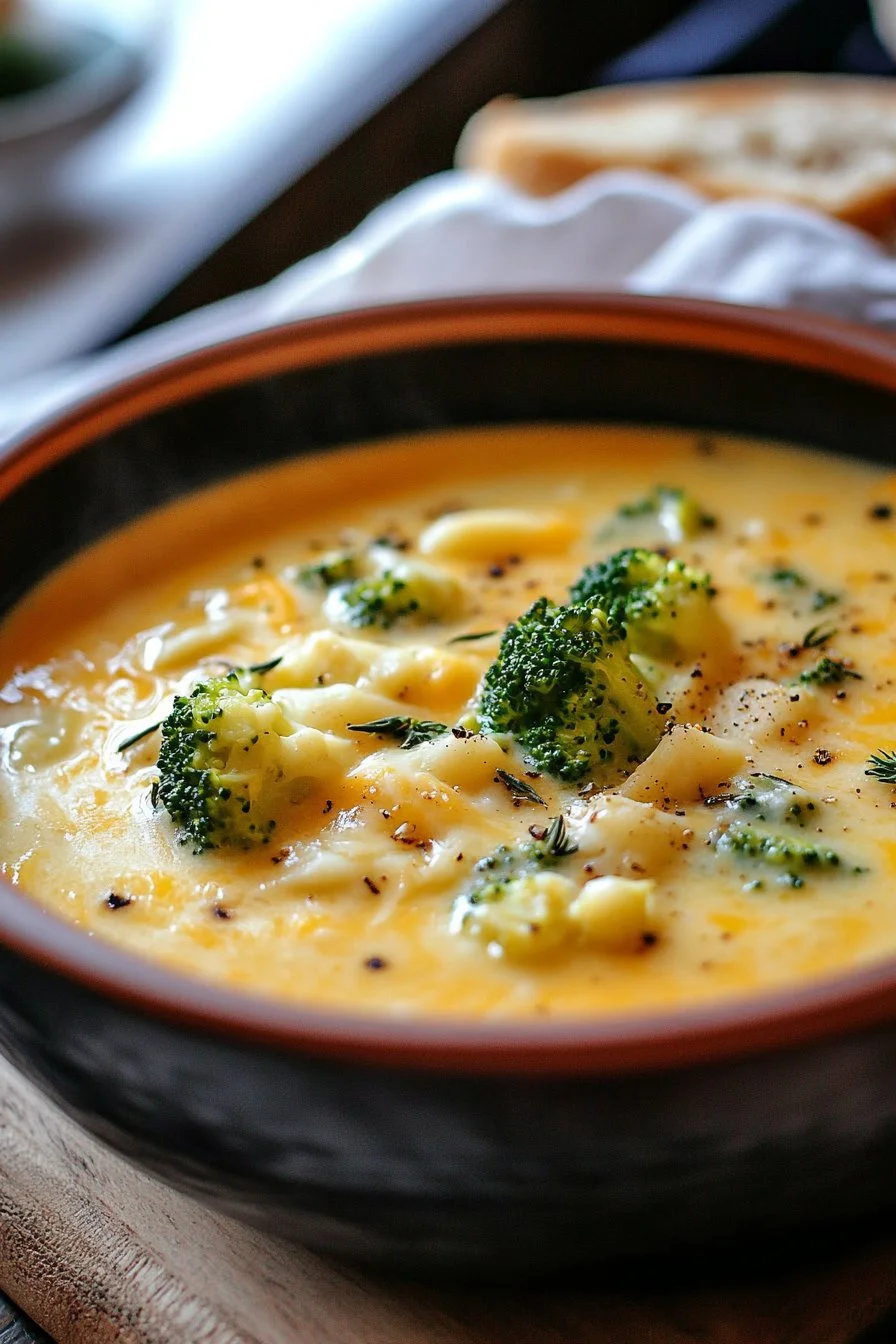 Broccoli, Cauliflower and Cheese Soup