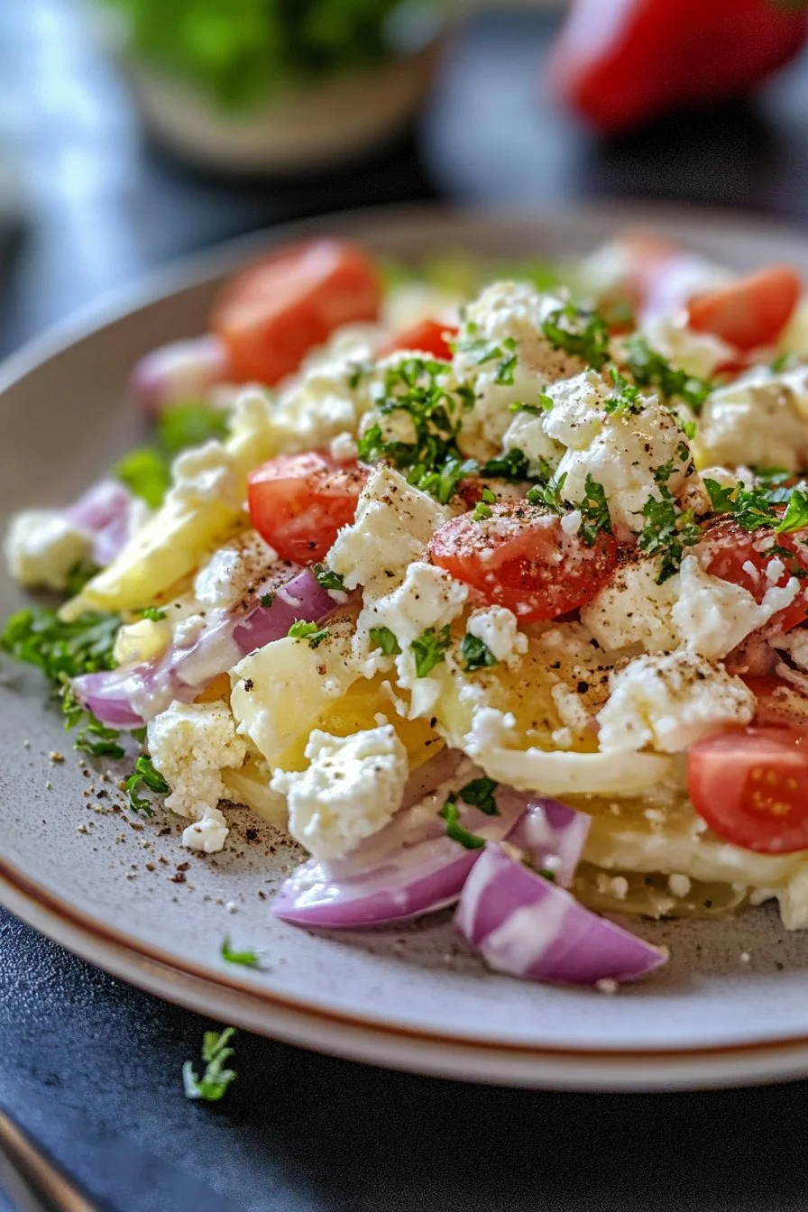 Cauliflower Wedge Salad with Creamy Feta Dressing