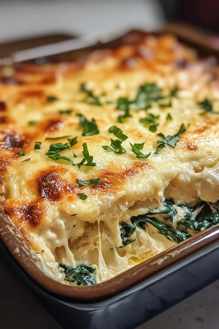 Chicken and Spinach Casserole with Cream Cheese