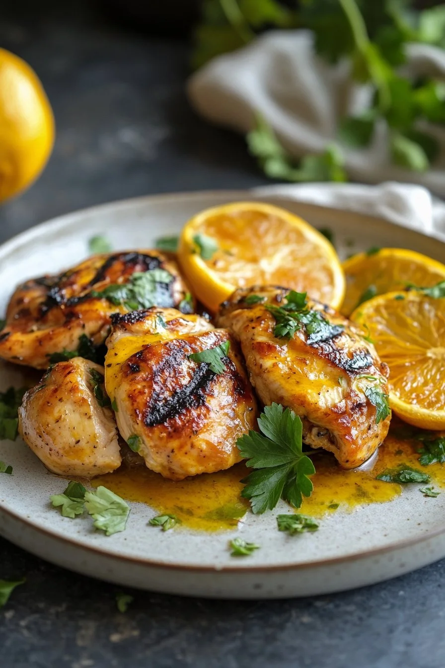 Chicken Breast with Honey and Orange Mustard