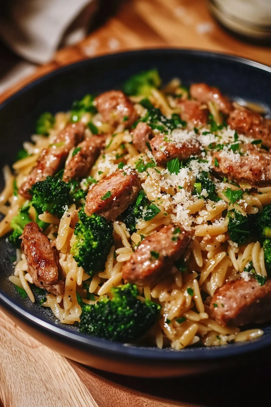 Chicken Sausage and Broccoli Orzo
