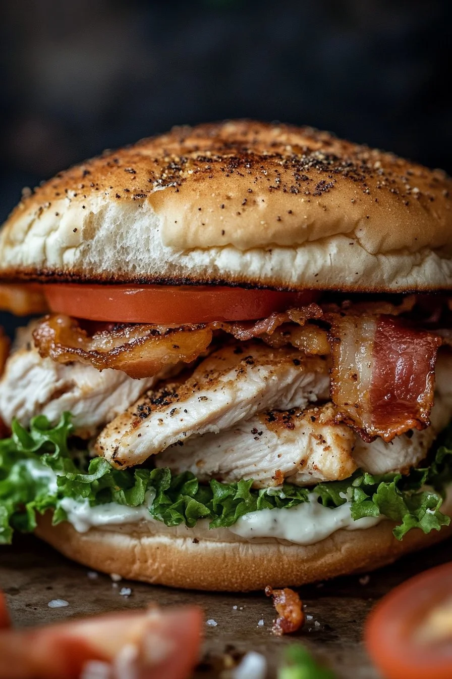 Chopped Chicken Bacon Ranch Sandwich