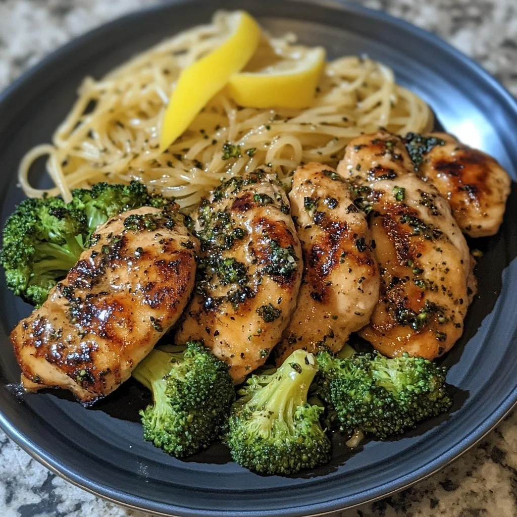 Cowboy Butter Lemon Bowtie Chicken with Broccoli