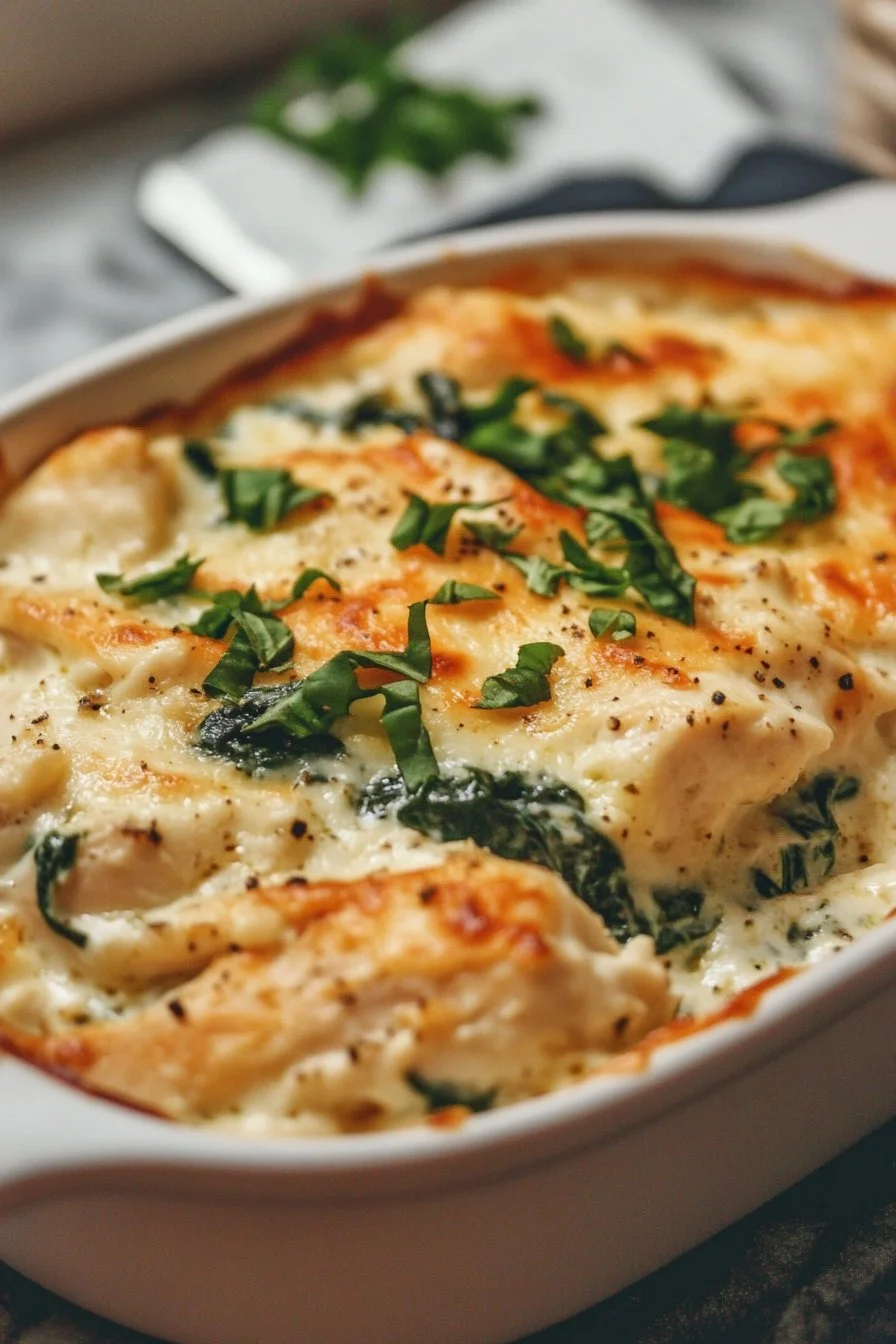 Creamy Chicken and Spinach Casserole
