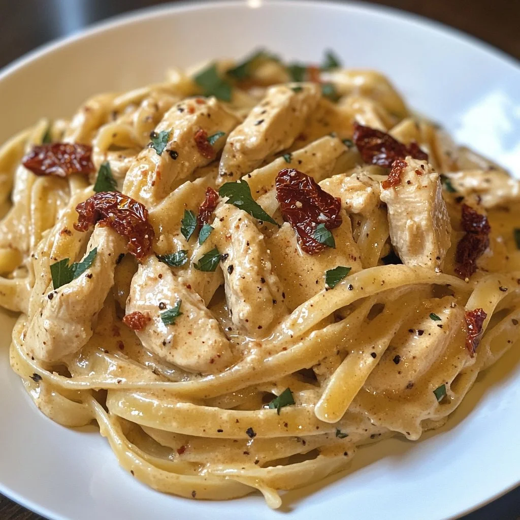 Creamy Chicken Pasta with Sun-dried Tomatoes