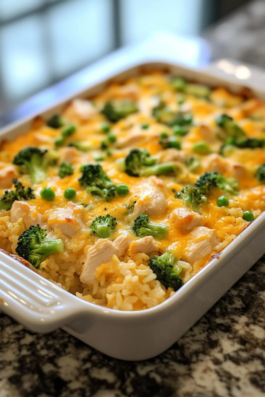 Easy Chicken Rice Broccoli Casserole