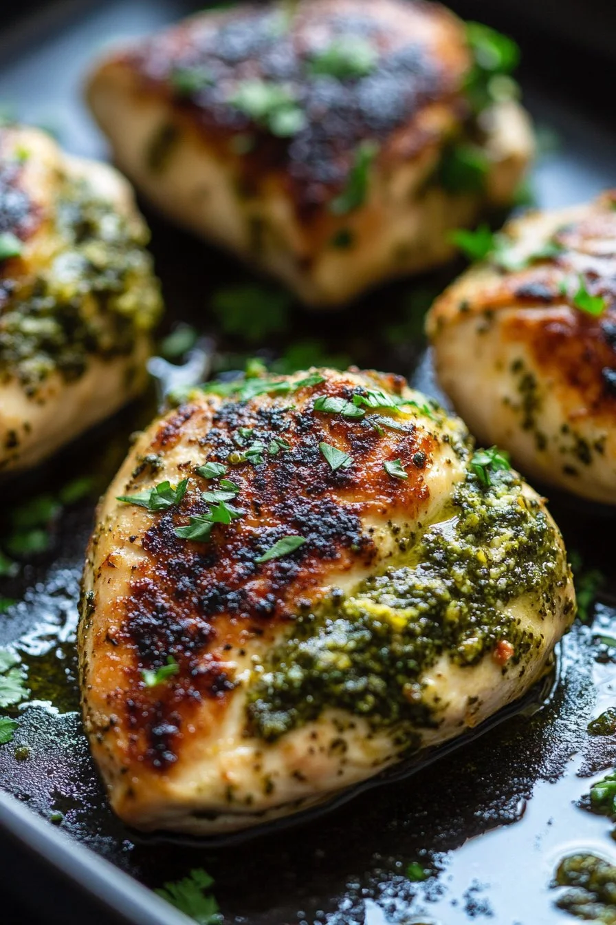Easy Pesto Stuffed Chicken Breast