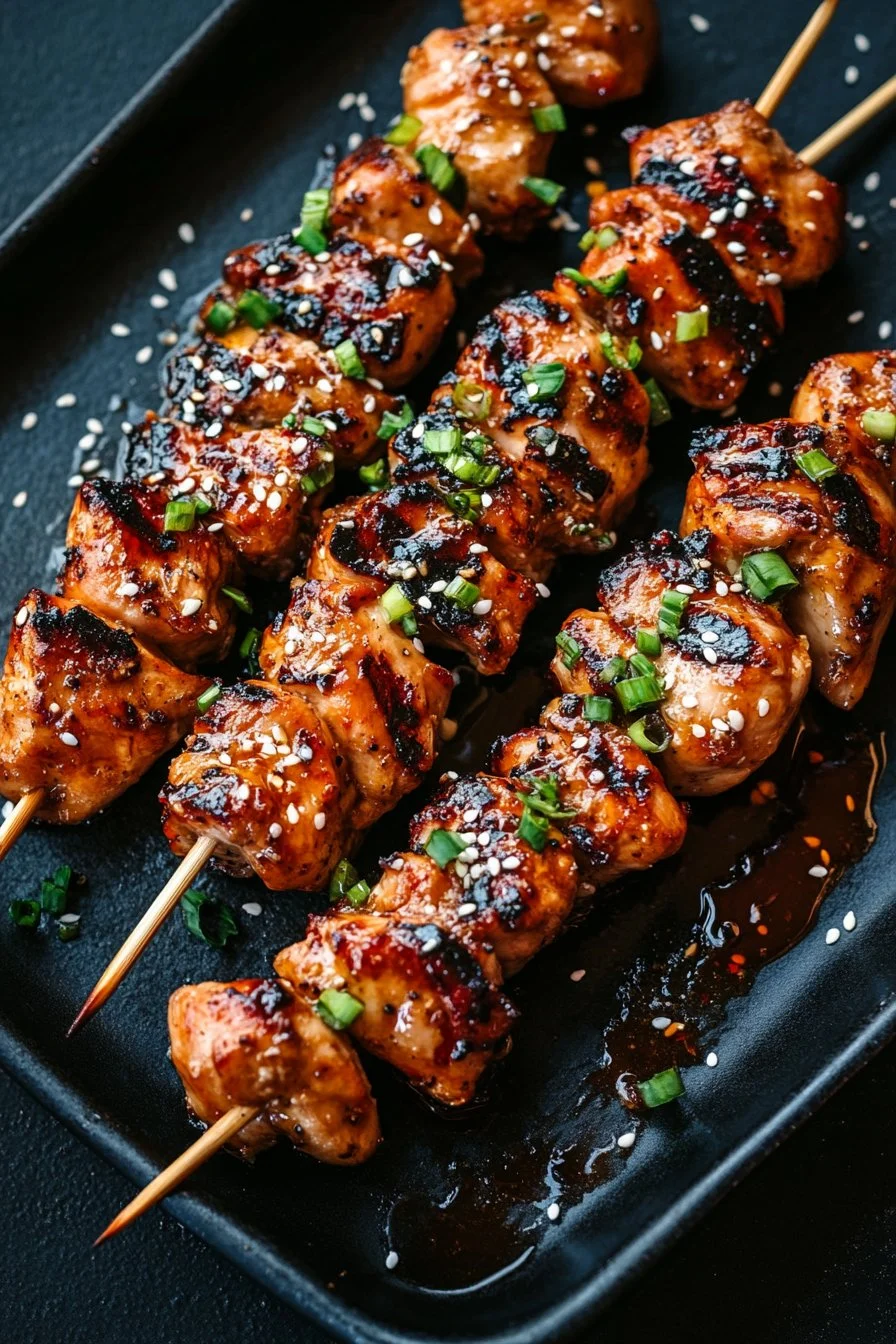 Grilled Chicken Skewers with Honey Soy Marinade