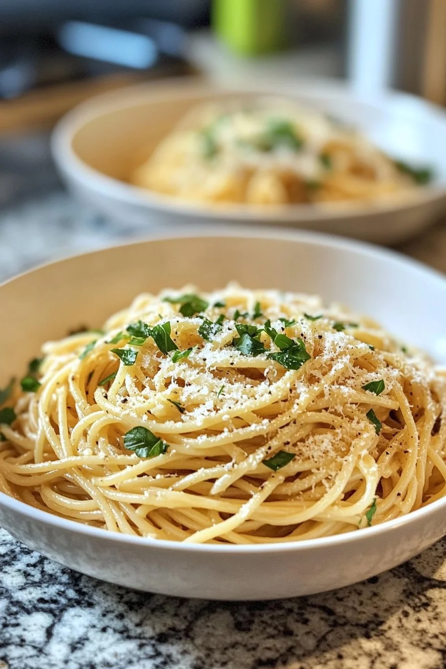 High Protein Garlic Parmesan Pasta Bowls