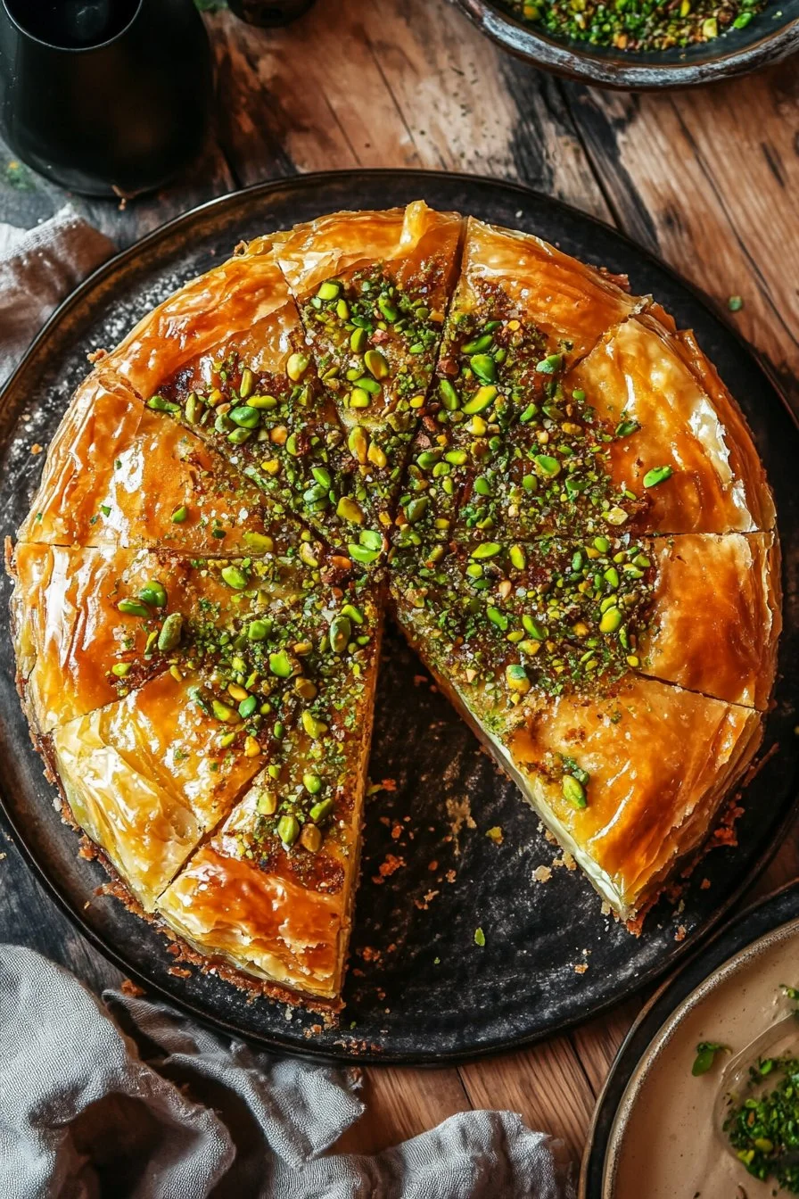 Honey Pistachio Baklava Cheesecake 4 Honey Pistachio Baklava Cheesecake