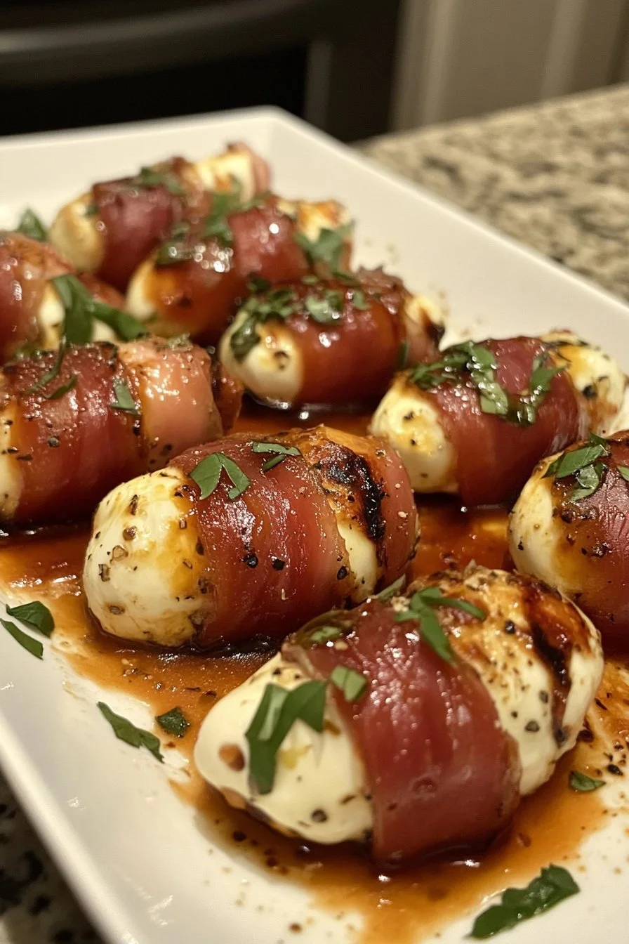 Prosciutto Wrapped Mozzarella Bites