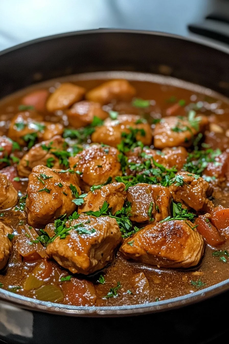Savory Brown Stew Chicken