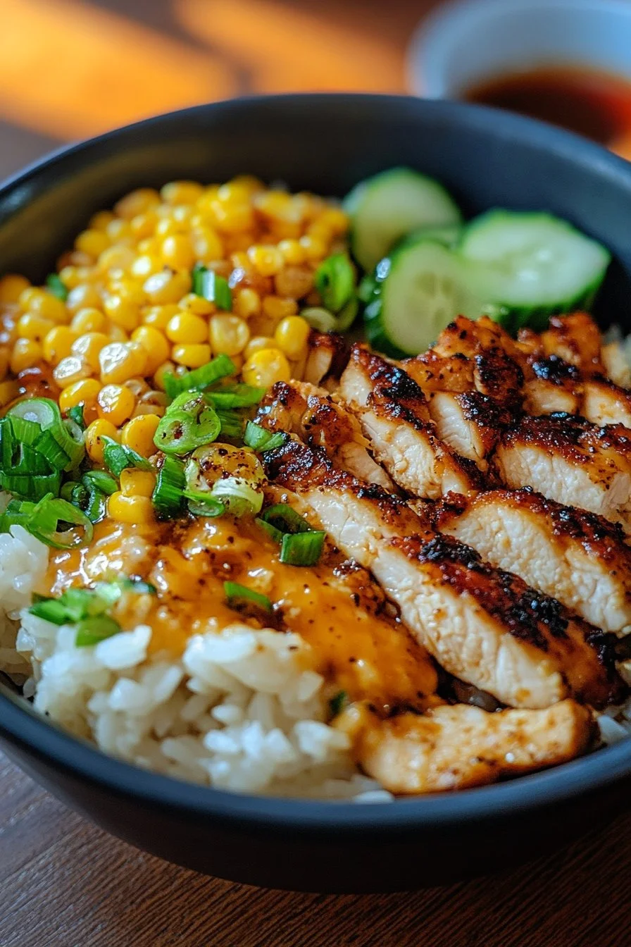 Street Corn Chicken Rice Bowl