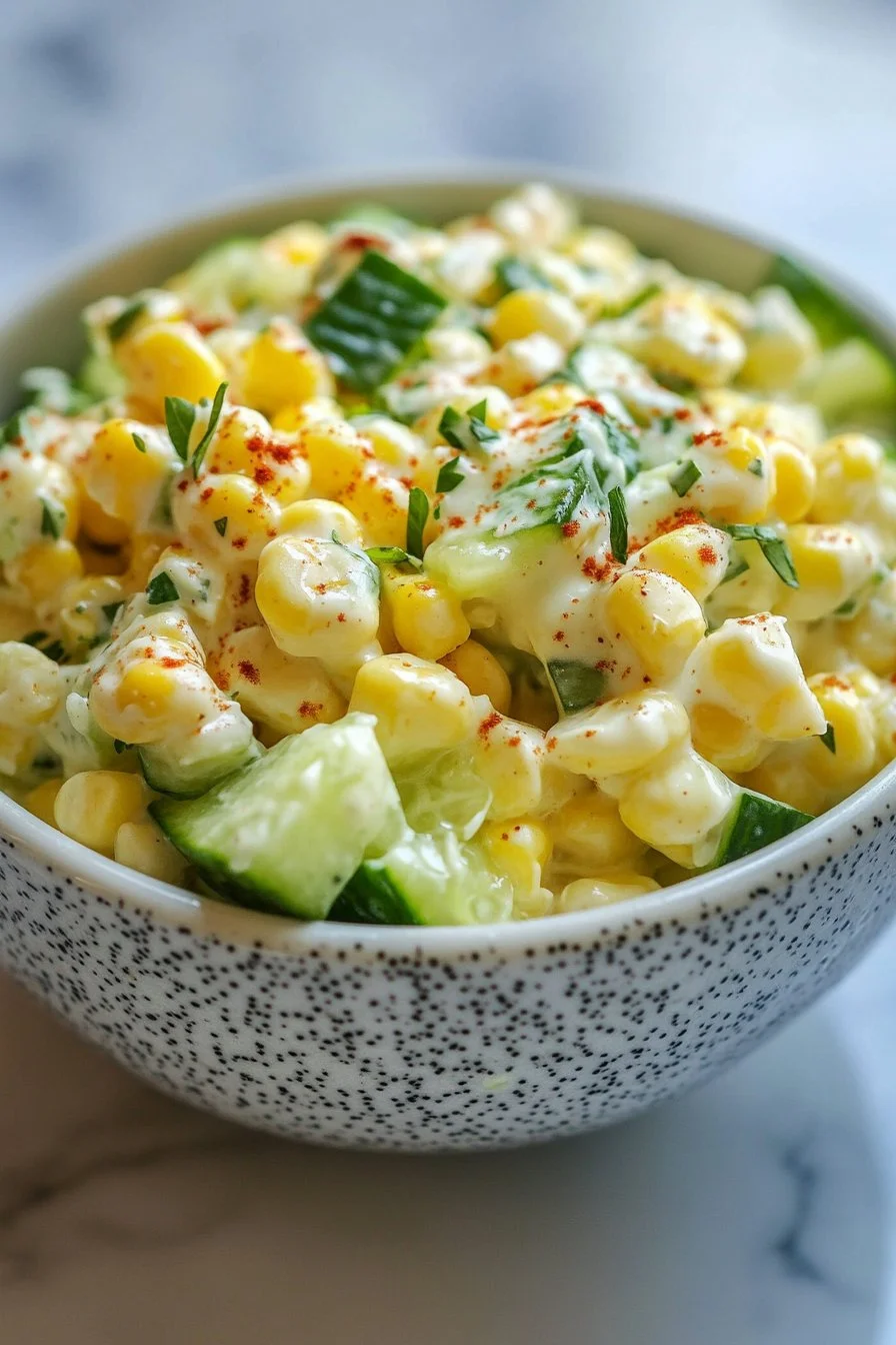 Street Corn Creamy Cucumber Salad 4 Street Corn Creamy Cucumber Salad