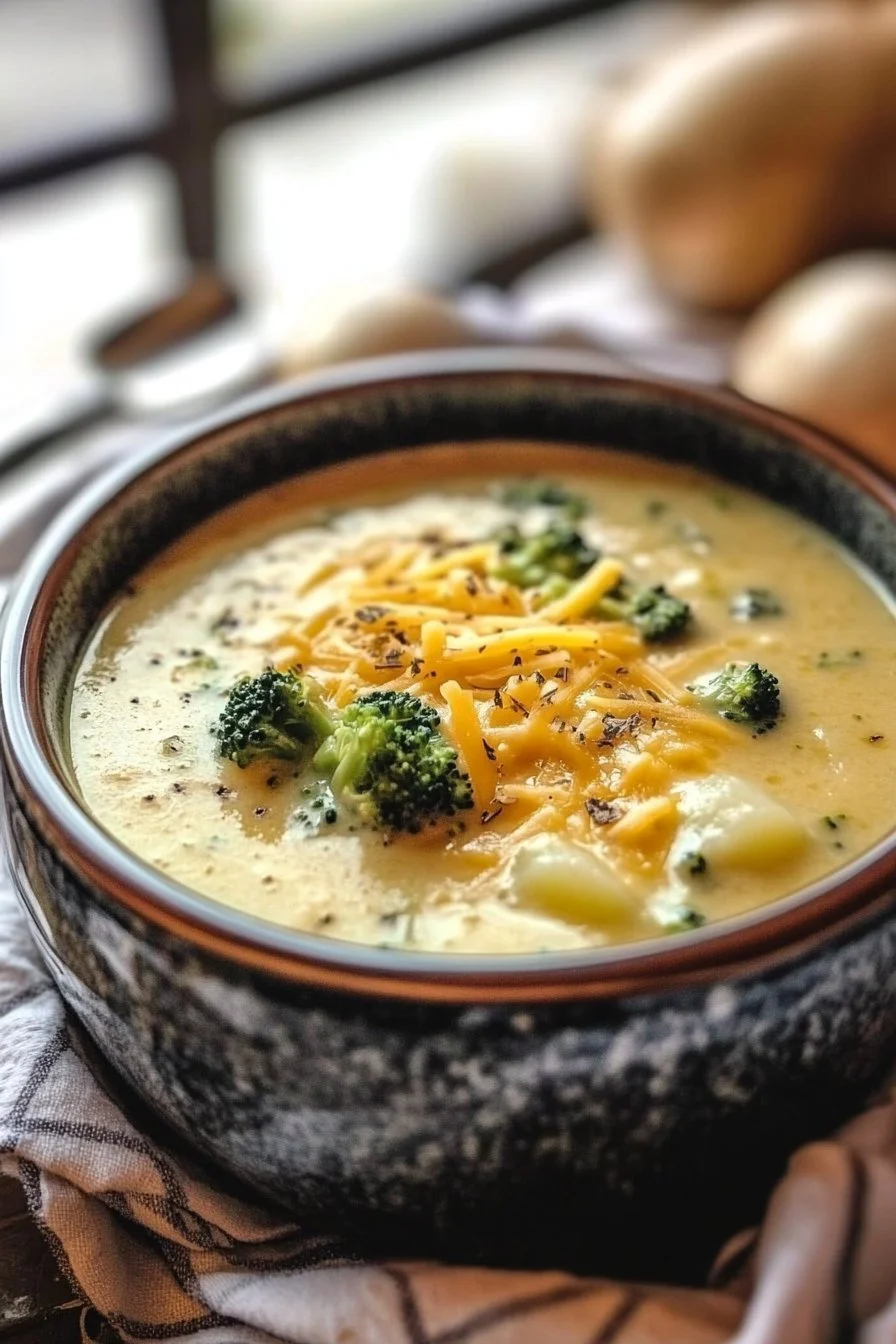 The Best Broccoli Potato Cheese Soup