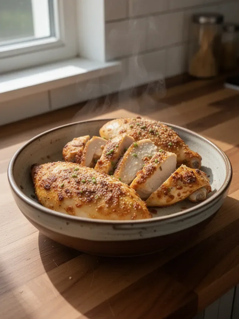 Air Fryer Garlic Parmesan Chicken (No Breading) 4 Air Fryer Garlic Parmesan Chicken (No Breading)