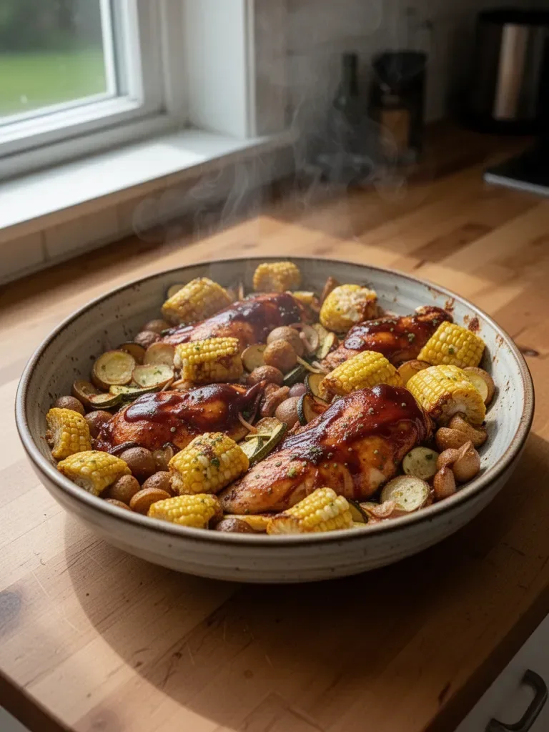 BBQ Chicken Sheet Pan Meal