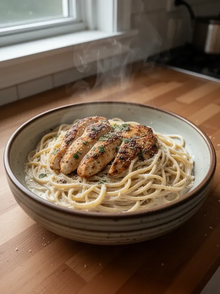 Cajun Chicken with Creamy Parmesan Linguine Pasta 4 Cajun Chicken with Creamy Parmesan Linguine Pasta