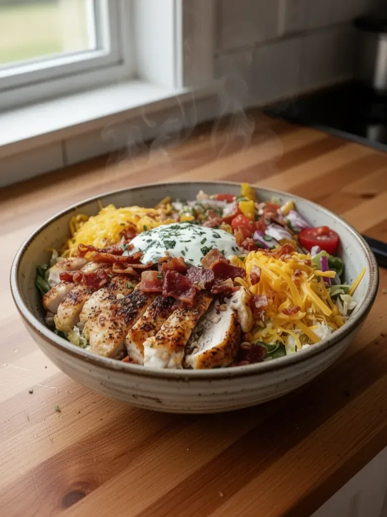 Chicken Bacon Ranch Keto Bowls