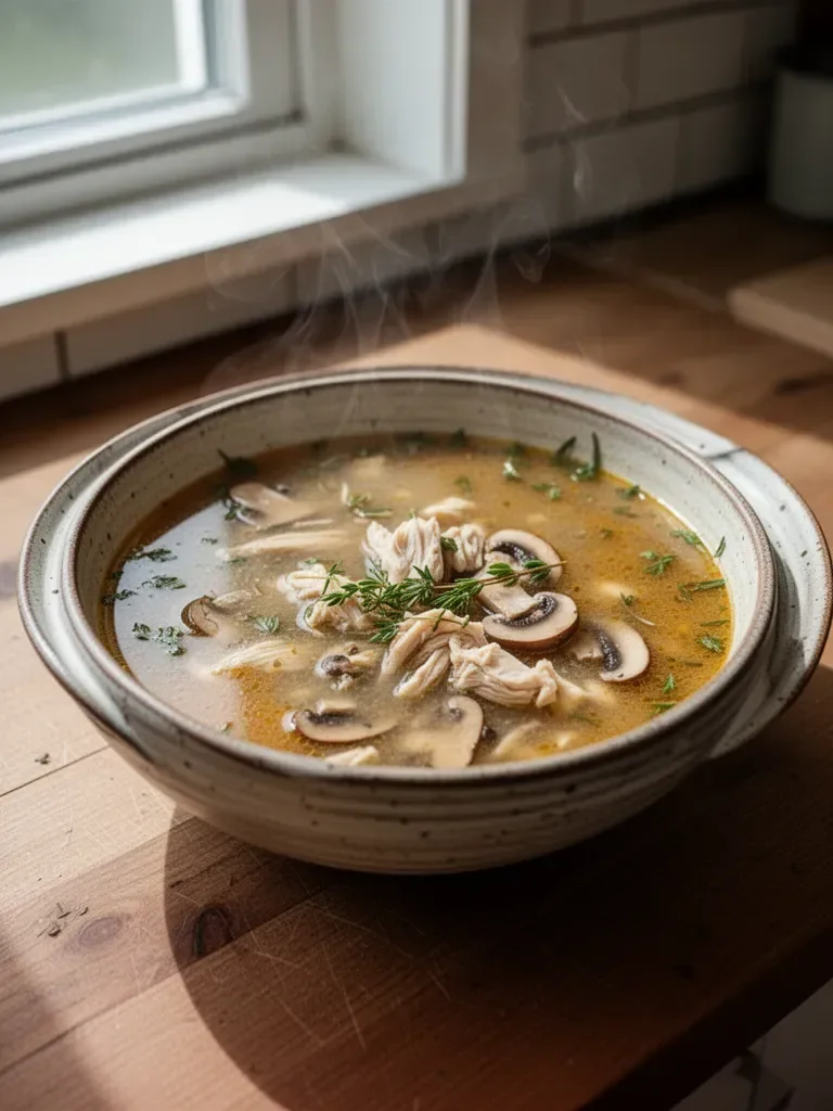 Clean Chicken Mushroom Soup