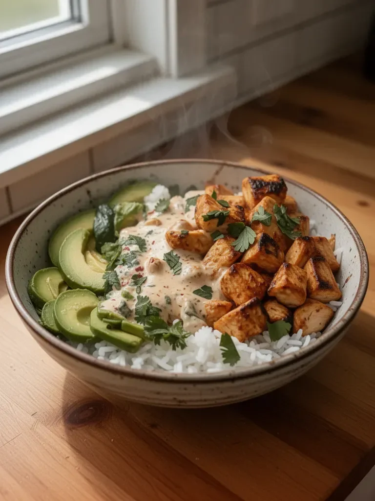 Coconut Chicken Rice Bowl: A Tropical Twist